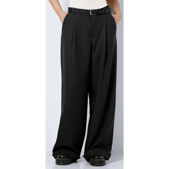 LAVENDER J x BOUTIQUE | Black Slacks Pleated Wide Leg Y2K Trousers | Size XL - Picture 8 of 8